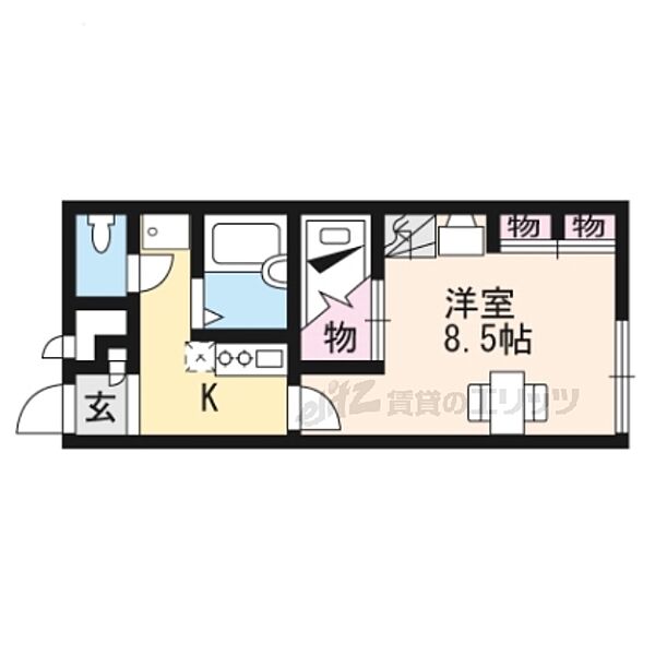 滋賀県大津市滋賀里４丁目(賃貸アパート1K・2階・23.18㎡)の写真 その2