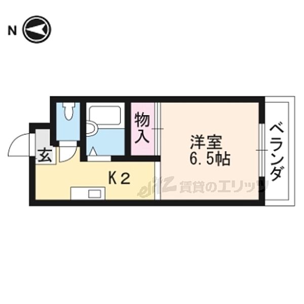 滋賀県草津市野村４丁目(賃貸マンション1K・2階・21.00㎡)の写真 その2