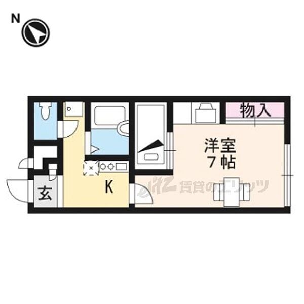 滋賀県大津市今堅田３丁目(賃貸アパート1K・1階・23.18㎡)の写真 その2