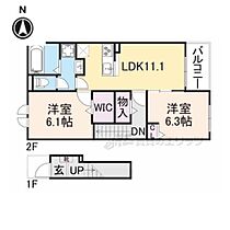 ベルプロムナード湖南I 202 ｜ 滋賀県湖南市下田（賃貸アパート2LDK・2階・58.60㎡） その2