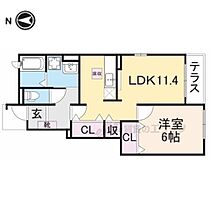 滋賀県長浜市内保町（賃貸アパート1LDK・1階・44.18㎡） その2