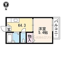 サンライフ皇子山 102 ｜ 滋賀県大津市御陵町（賃貸アパート1K・1階・21.21㎡） その2