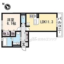 滋賀県大津市本堅田６丁目（賃貸アパート1LDK・2階・44.71㎡） その1