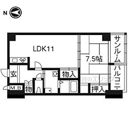 シティコーポ・せいらん 6階1LDKの間取り