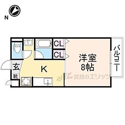 JR東海道・山陽本線 南彦根駅 バス7分 彦根ニュータウン下車 徒歩10分の賃貸アパート 2階1Kの間取り