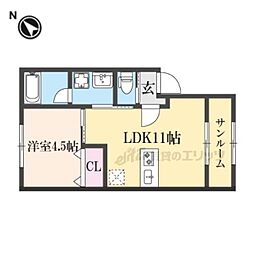 レジーナ 1LDKの間取図画像
