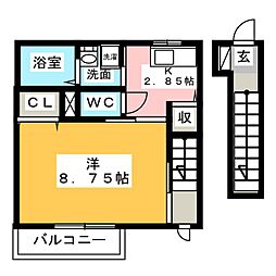 間取図画像 1K