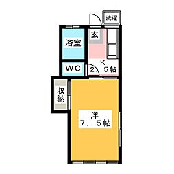 NKハイツ 1Kの間取図画像
