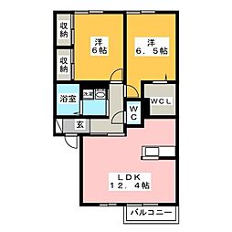 グランドソレーユ 2LDKの間取図画像