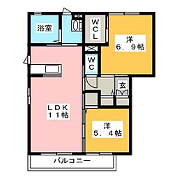 メゾン・ファミーユ 2LDKの間取図画像