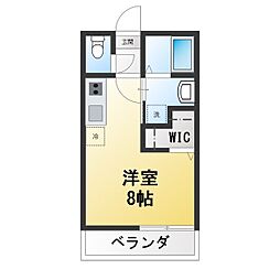 (仮)南矢名共同住宅 ワンルームの間取図画像