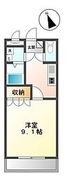 Flat 1Kの間取図画像