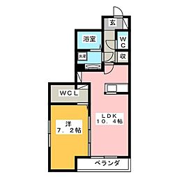 ルミエール 1LDKの間取図画像