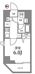 Log武蔵小杉 7階1Kの間取り