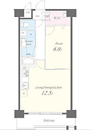 モンテジョア 8階1LDKの間取り