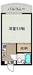 K・VILLAGE 1Kの間取図画像