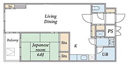ロイヤルアネックスビル 1LDKの間取図画像