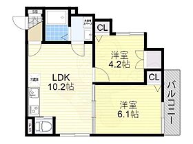 大阪府吹田市青葉丘北（賃貸アパート2LDK・1階・44.30㎡） その2