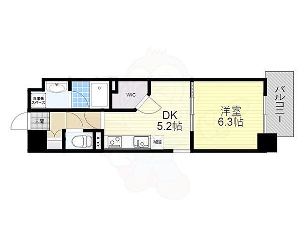 大阪府吹田市江坂町１丁目(賃貸マンション1DK・14階・33.15㎡)の写真 その2