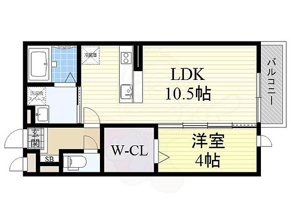 大阪府池田市緑丘１丁目(賃貸アパート1LDK・3階・37.83㎡)の写真 その2