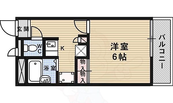 大阪府池田市神田１丁目(賃貸アパート1K・3階・20.28㎡)の写真 その2