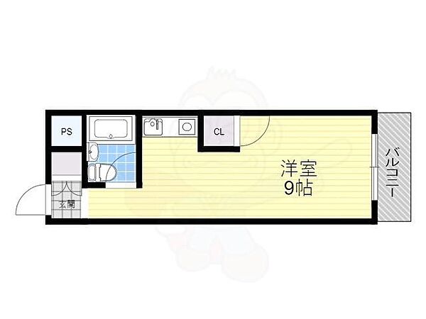 JGS緑丘マンション ｜大阪府豊中市西緑丘１丁目(賃貸マンション1R・4階・20.00㎡)の写真 その2