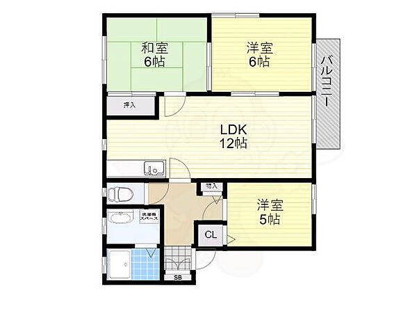 大阪府吹田市佐井寺南が丘(賃貸アパート3LDK・1階・61.50㎡)の写真 その2