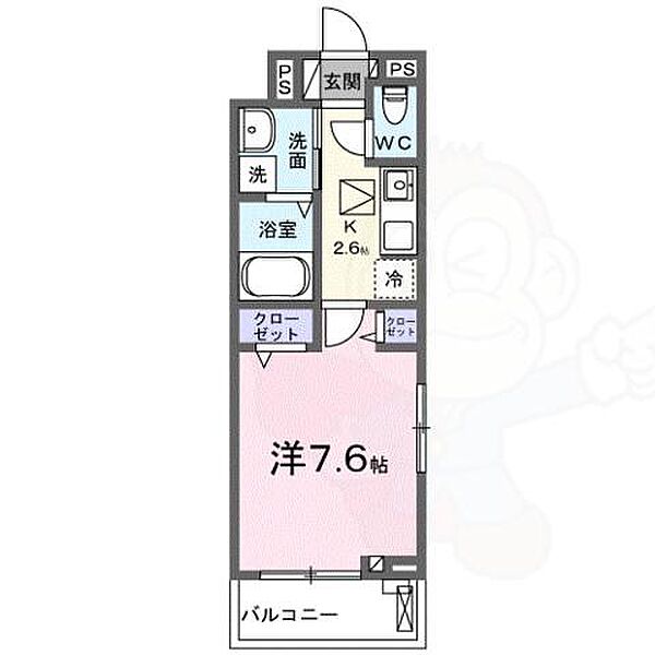 大阪府豊中市服部西町２丁目(賃貸アパート1K・1階・27.02㎡)の写真 その2