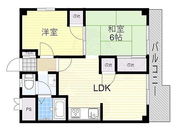 大阪府吹田市江の木町(賃貸マンション2LDK・8階・47.36㎡)の写真 その2