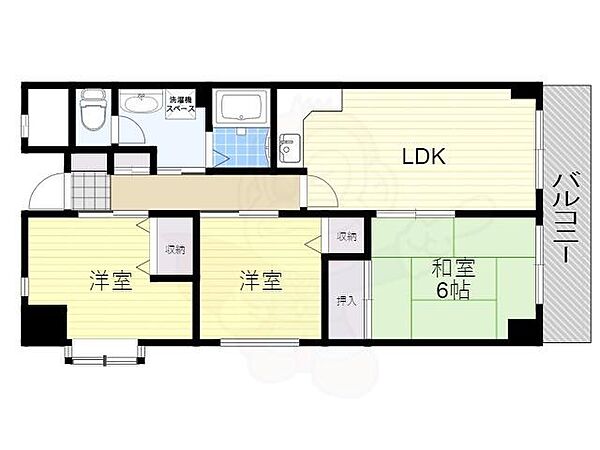 大阪府豊中市上新田３丁目(賃貸マンション3LDK・3階・60.75㎡)の写真 その2