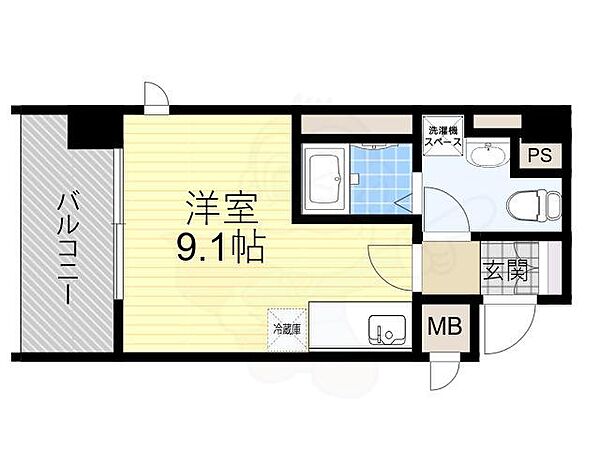 大阪府池田市満寿美町(賃貸マンション1R・3階・24.53㎡)の写真 その2