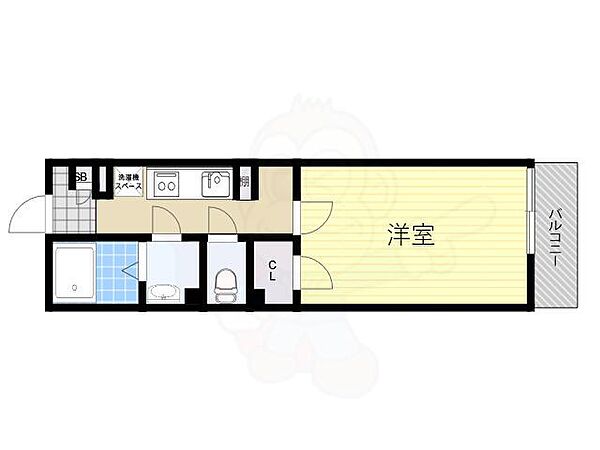 大阪府豊中市南桜塚３丁目(賃貸アパート1K・3階・22.34㎡)の写真 その2