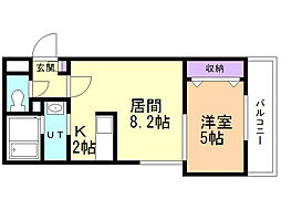 ピージー・サヤ 1階1LDKの間取り