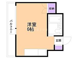 アークパレス平岸 ワンルームの間取図画像