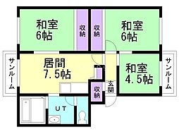 五輪団地M6号棟 3階/-