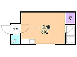 デイリーハット ワンルームの間取図画像