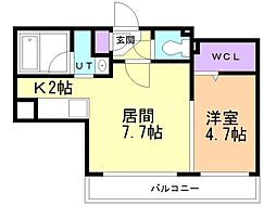 間取図画像 1LDK