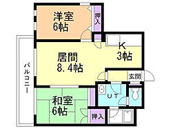 間取図画像 2LDK