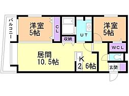 間取図画像 2LDK