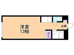 SMOTTO清田1 ワンルームの間取図画像