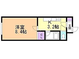 間取図画像 1K