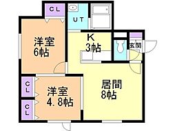 間取図画像 2LDK