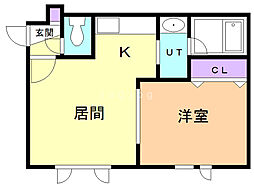 リッチタウン栄通壱番館 1LDKの間取図画像