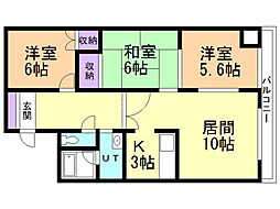 トニカ・ラ・メラ月寒東 3LDKの間取図画像