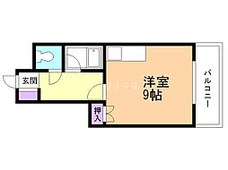 六本木ヒルズ17 ワンルームの間取図画像