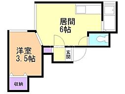 ライベックス澄川 1DKの間取図画像