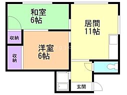 エムエムビル 2LDKの間取図画像