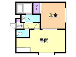 ウィルプレイス 1LDKの間取図画像