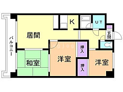 ロイヤルレインボー平岸B 3LDKの間取図画像