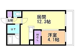 札幌市豊平区福住一条1丁目マンション 1LDKの間取図画像